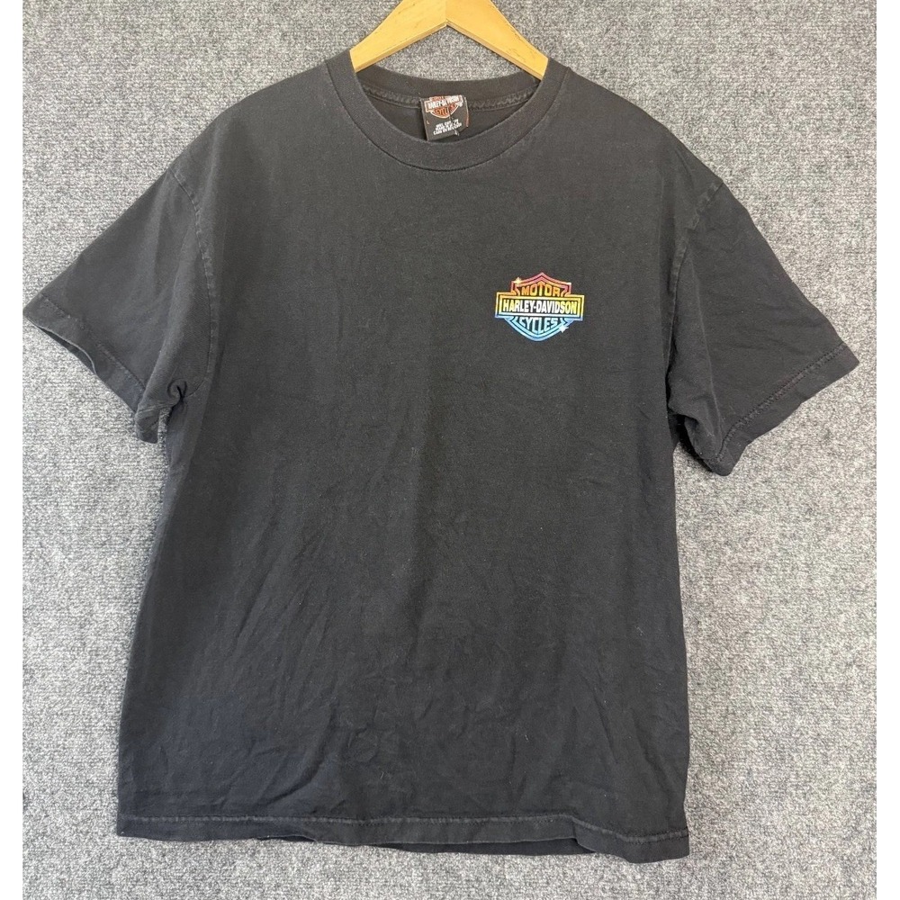 Harley-Davidson Hawaii T-Shirt Men's Size Large Pacific Flames Sunset Graphic